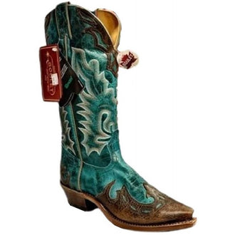 Ladies Turquoise/Brown Boulet Boot 6620