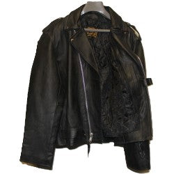 LK's 905 "Live to Ride" Biker Jacket, Black Leather