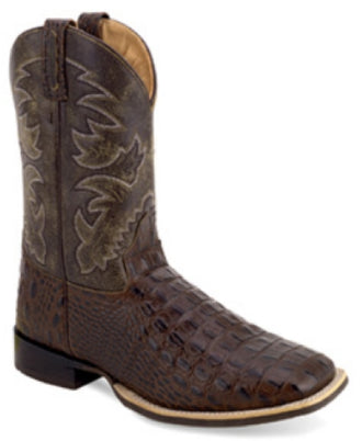 Men's Western Boot BSM1918 by Old West, Crocodile Look