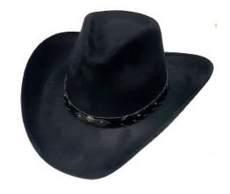 Black Felt-Feel Western Hat LK-9199