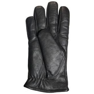 Black Leather Gloves Classic Style Lined