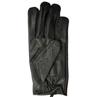Black Perferated Driving Glove by AK Leather