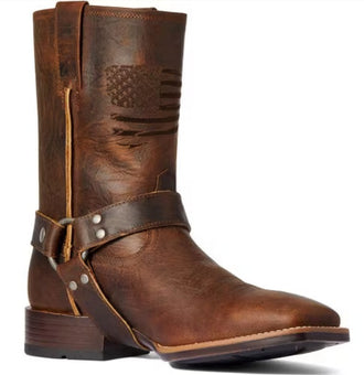 Ariat Men's Amos Cowboy Boot - Rockweed Brown 35768
