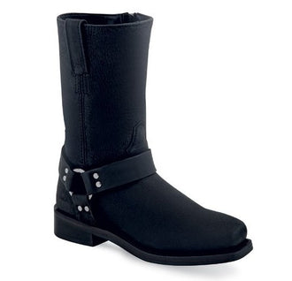 Old West - Children's Square-Toe Black Harness Boot CH1001