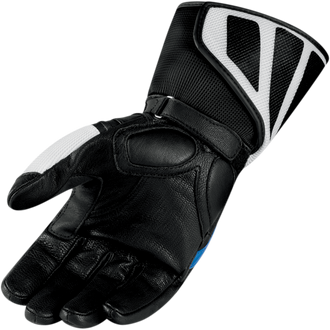 Icon Compound Mesh Long Motorcycle Gloves Blue