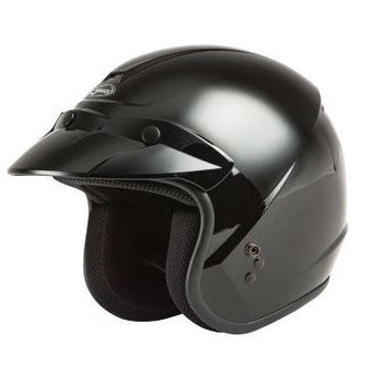 GMAX OF-2 Open Face Black Helmet