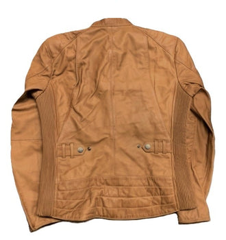Men's Dk. Tan Leather Motorcycle Jacket M 703