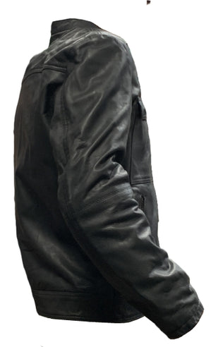 Men's Leather Motorcycle Jacket M 704