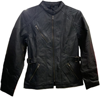 Lady's Leather Motorcycle Jacket M 706