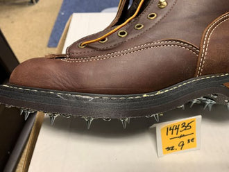 Canada West 14435 Plain-Toe Calk Logger Sole Walnut Loggertan Lace Work Boots