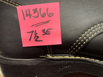 Canada West 14366 Plain-Toe Calk Logger Sole Black Loggertan Lace Work Boots - 7.5 Substandards