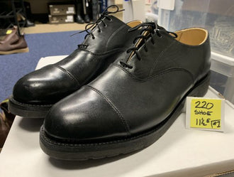 Canada West Men's Black Leather Lace-Up Service Shoe 220
