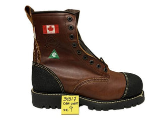 Canada West 34317 "Substandard Boots" Pecan Tumbled Steel-Toe Lace Work Boots CSA Grade 1