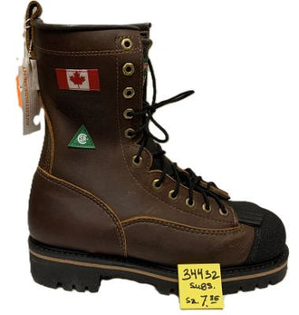 Substandard Canada West 34432 Pecan Tumbled/Climber Lace Work Boots CSA Grade 1