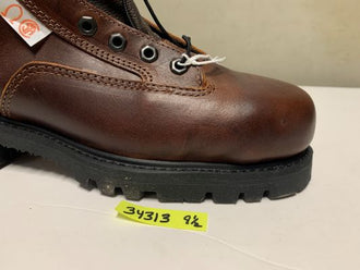 Canada West 34313 Substandards Size 9.5, WP Steel-Toe Pecan Tumbled Lace Work Boots CSA Grade 1