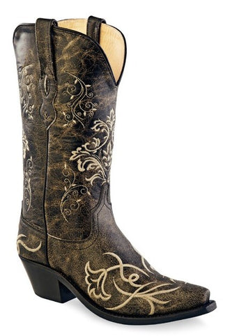 Old West Ladies Vintage Charcoal Fashion Wear Boot - LF1587