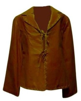 Ladies tiedown leather jacket Coniac