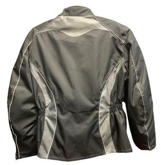 Lady's Textile Motorcycle Jacket Black & Grey