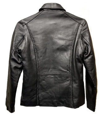 Woman's Leather Jacket with Collar 4654B