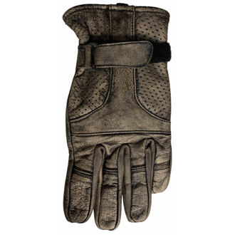 Leather Riding Glove with Adjustable Wrist (Brown)