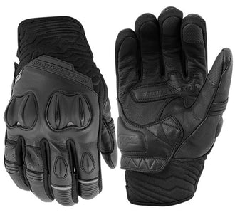 Run With The Bulls Pre-Curved Race Cut Fit Motorcycle Gloves Leather and textile frame by Speed & Strength