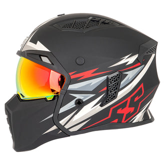 Speed and Strength Canada SS2450 Trial By Fire Motorcycle Helmet Red Side