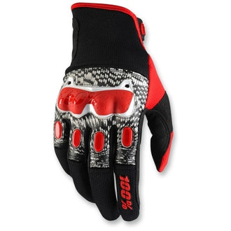 DERISTRICTED 100% DUAL SPORT GLOVE BLACK/ RED