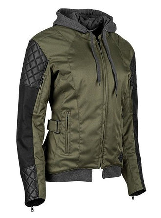 DOUBLE TAKE Ladies Textile Jacket OLIVE by Speed & strength