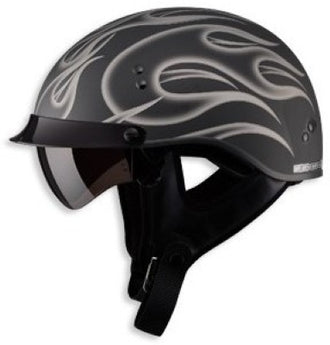 GM65 Half Helmet- Matte Silver Fully Dressed