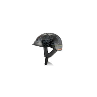 Half helmet with drop down visor -ALTO PISTON GRAPHIC