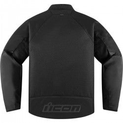ICON's Hooligan Black Perforated Textile Jacket for Men