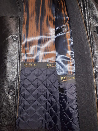 Leather & Wool combo jacket Black/black