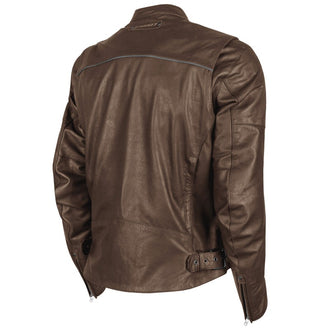 Joe Rocket Mens POWERGLIDE Leather Jacket Brown