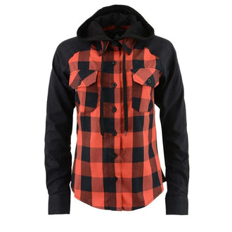 Ladies Armored Hoody jacket Red/Black 2230