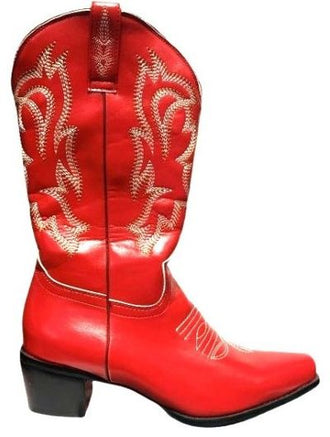 Ladies' Red Western Boot R002 by Cherry Canyon
