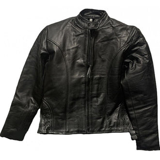 Ladies' Studded Cruiser Leather Jacket L4729