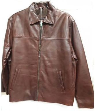 Men Casual Organza Leather Jacket