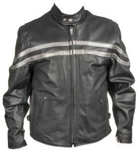 SHORT Ladies Jacket With Stylish Silver Stripes