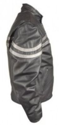 SHORT Ladies Jacket With Stylish Silver Stripes