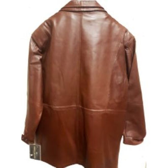 Mens Cognac Casual Leather Jacket with Zipout Liner
