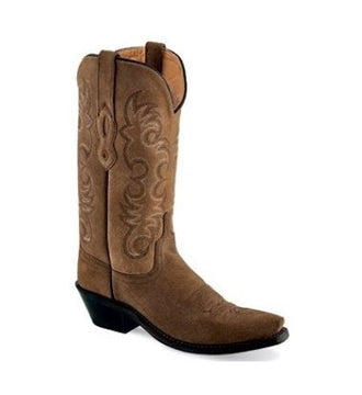 Ladies LF1536 Suede Tan Fashion Wear Boots-Old West