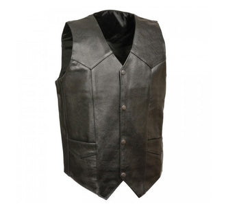 Plain Leather Vest - Economy Grade Leather