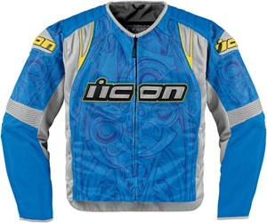 Icon Overlord Sportbike SB1 Mesh Motorcycle Jacket Blue