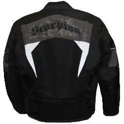 "SCORPION" Textile Jacket Black & Grey with Reflective Embroidery