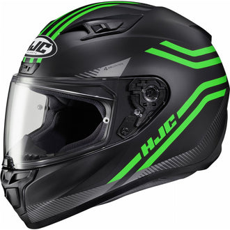 i10 STRIX Full Face Helmet by HJC - HiViz Yellow on Matte Black