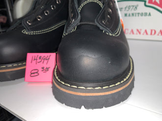 Canada West 14394 Substandard Sz.8 Black Forester Fire Retardant Leather Lace Work Boot (2nd Set)