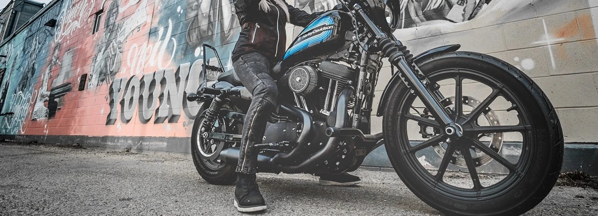 STREET SAVVY™ Ladies REINFORCED MOTO PANT Black - Leather King
